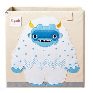 3 Sprouts YETI Storage Organizational Square Collapsible Box Bin